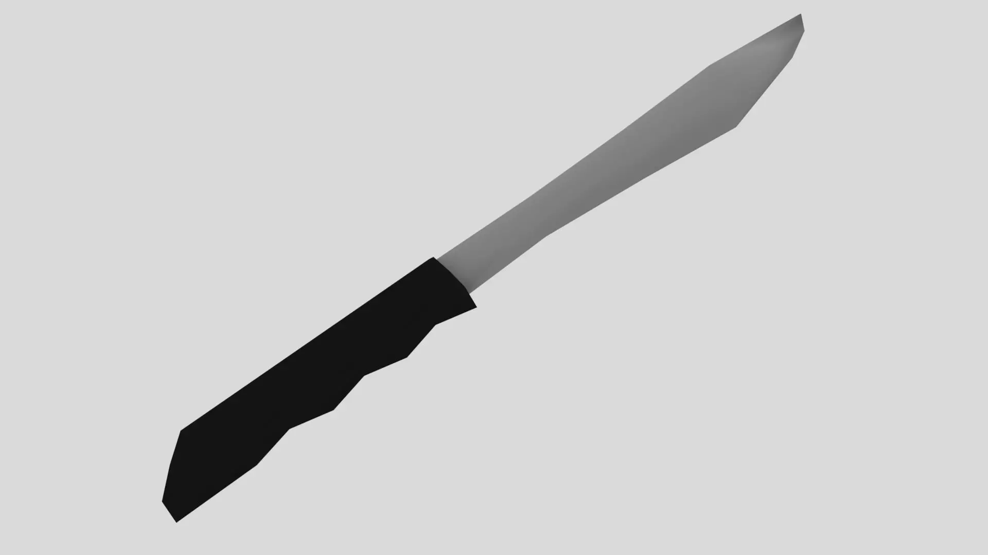 Knife Low-poly 3D model_0