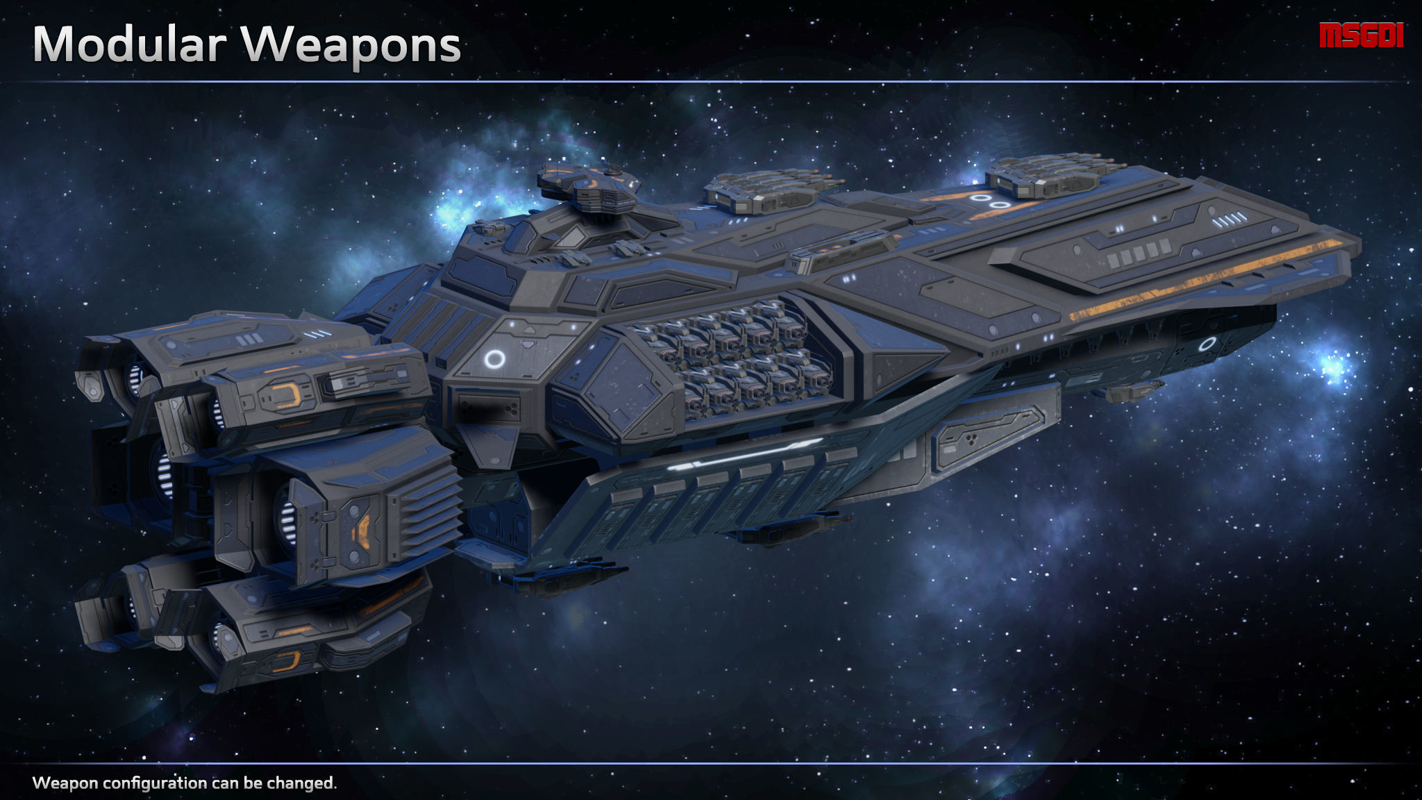 Spaceship Battleship Dauntless Low-poly 3D model_5
