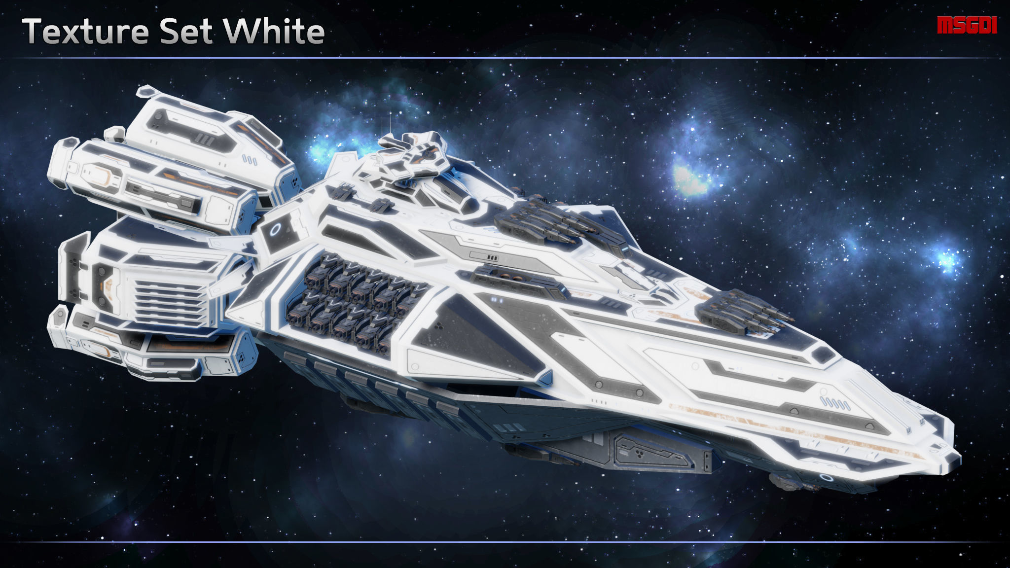 Spaceship Battleship Dauntless Low-poly 3D model_11