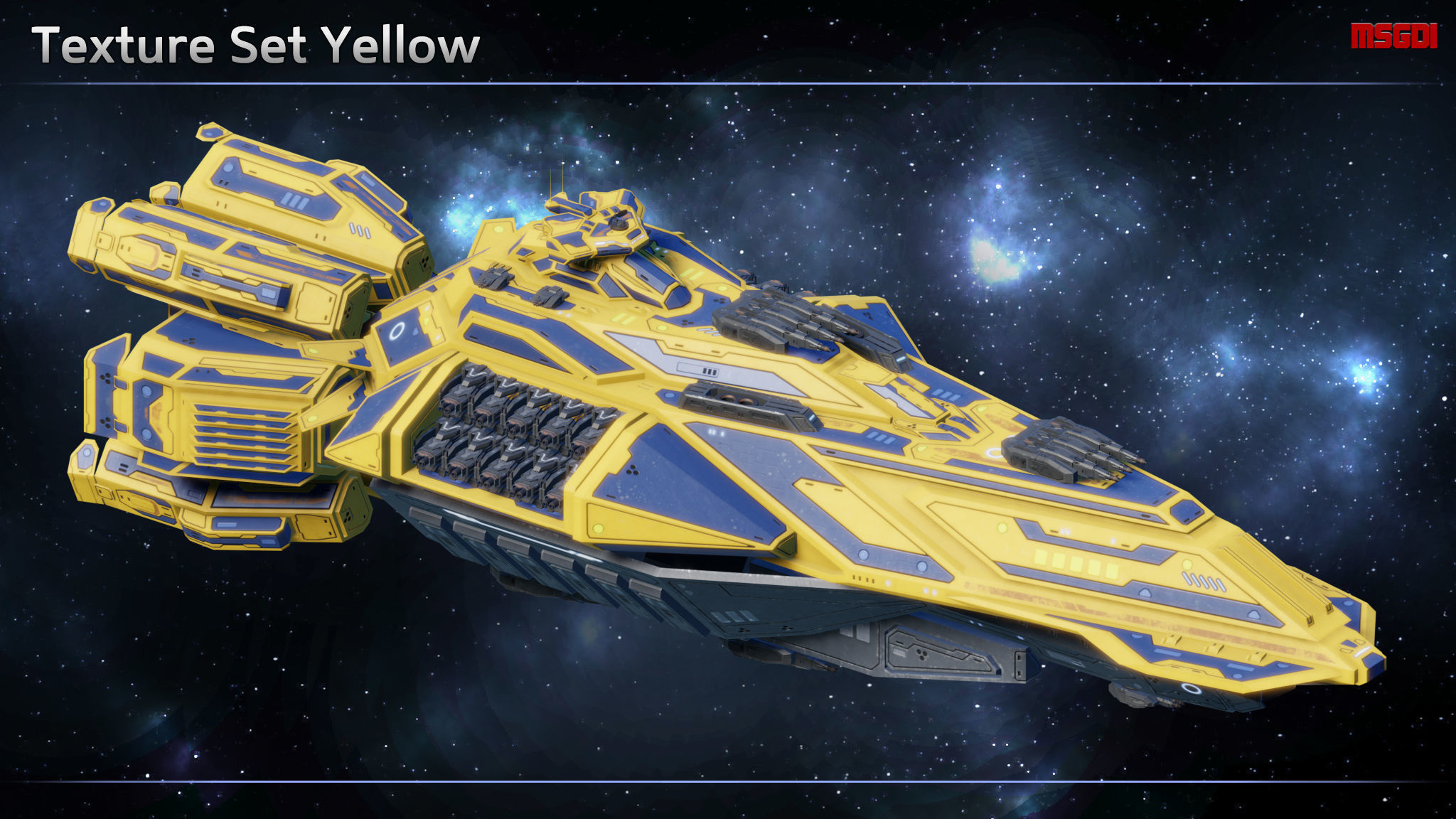 Spaceship Battleship Dauntless Low-poly 3D model_12