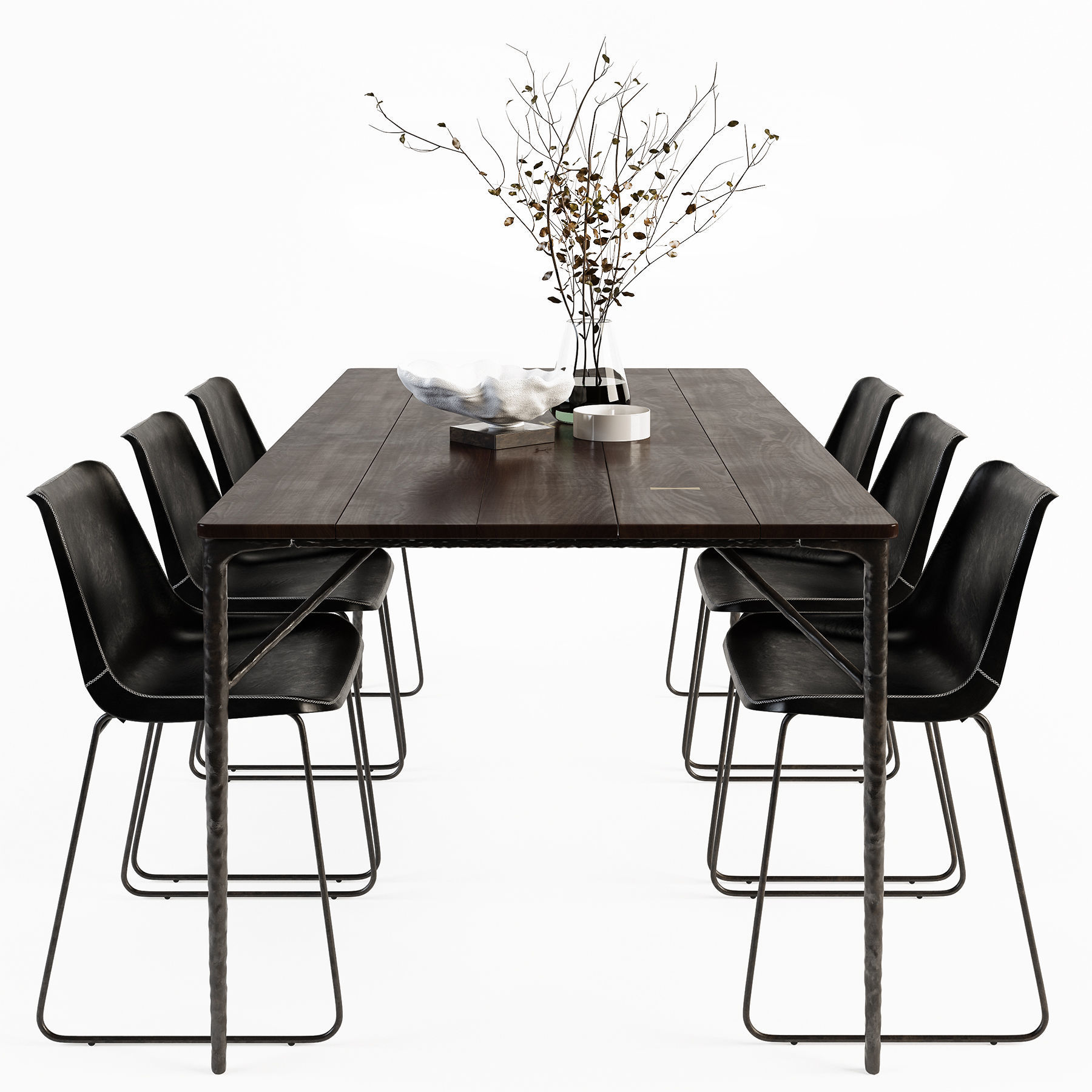 Siena Table Drexel Chair set 3D model_2