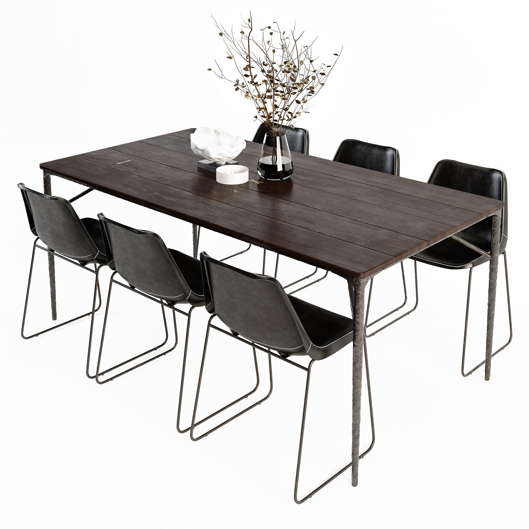 Siena Table Drexel Chair set 3D model_1