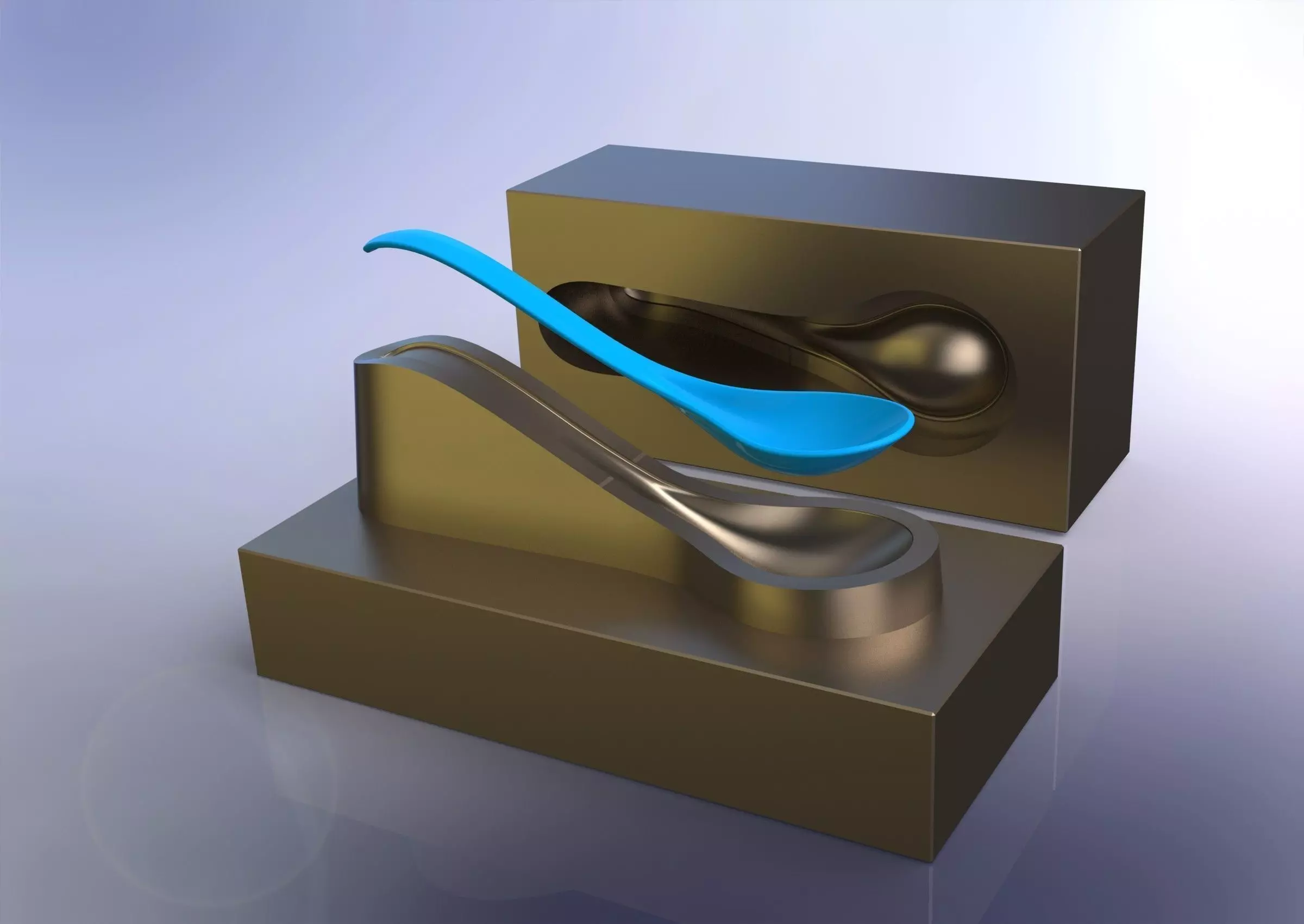 Core and cavity - spoon Free 3D model