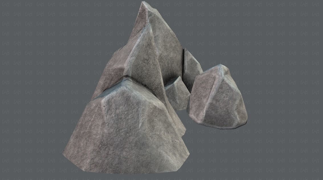 Rock V02 Low-poly 3D model_19