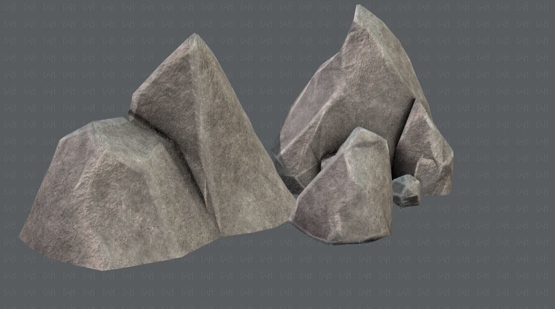 Rock V02 Low-poly 3D model_18