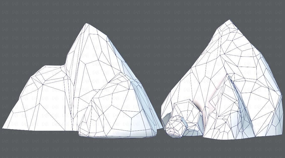 Rock V02 Low-poly 3D model_36