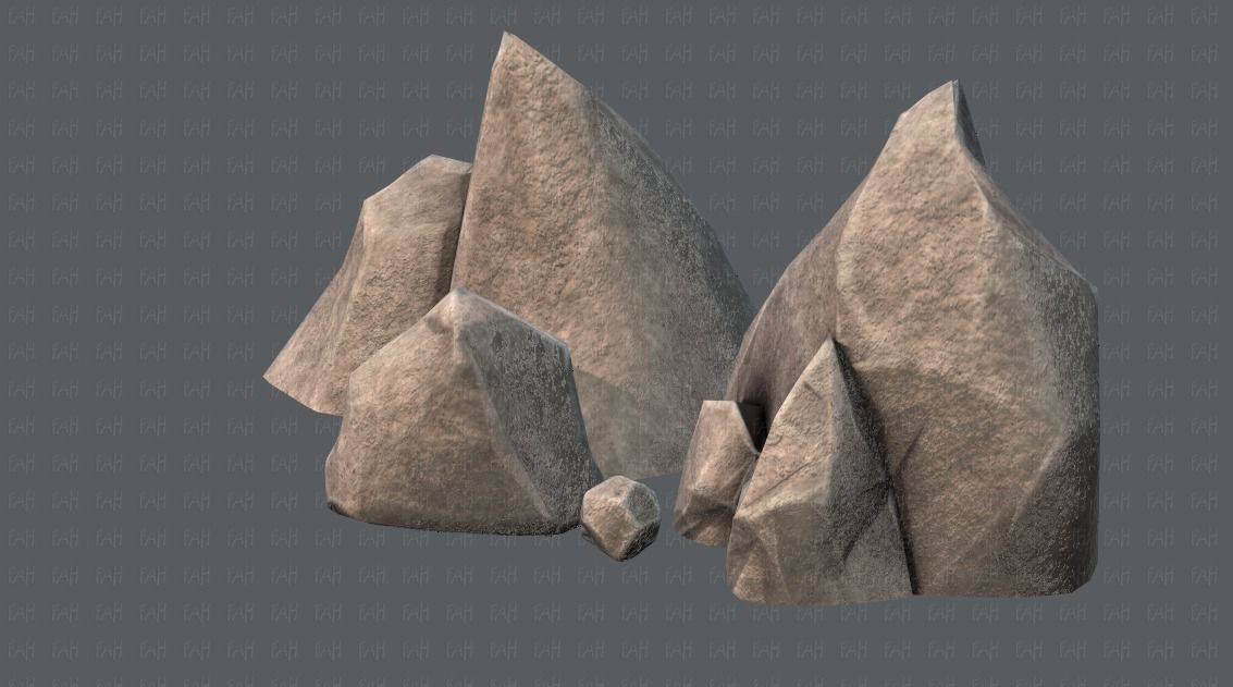 Rock V02 Low-poly 3D model_24