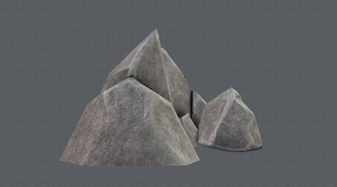 Rock V02 Low-poly 3D model_3