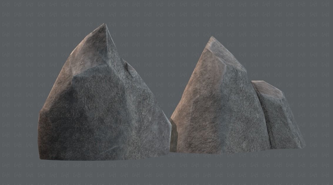 Rock V02 Low-poly 3D model_6