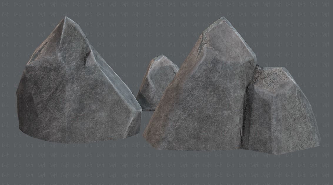 Rock V02 Low-poly 3D model_22