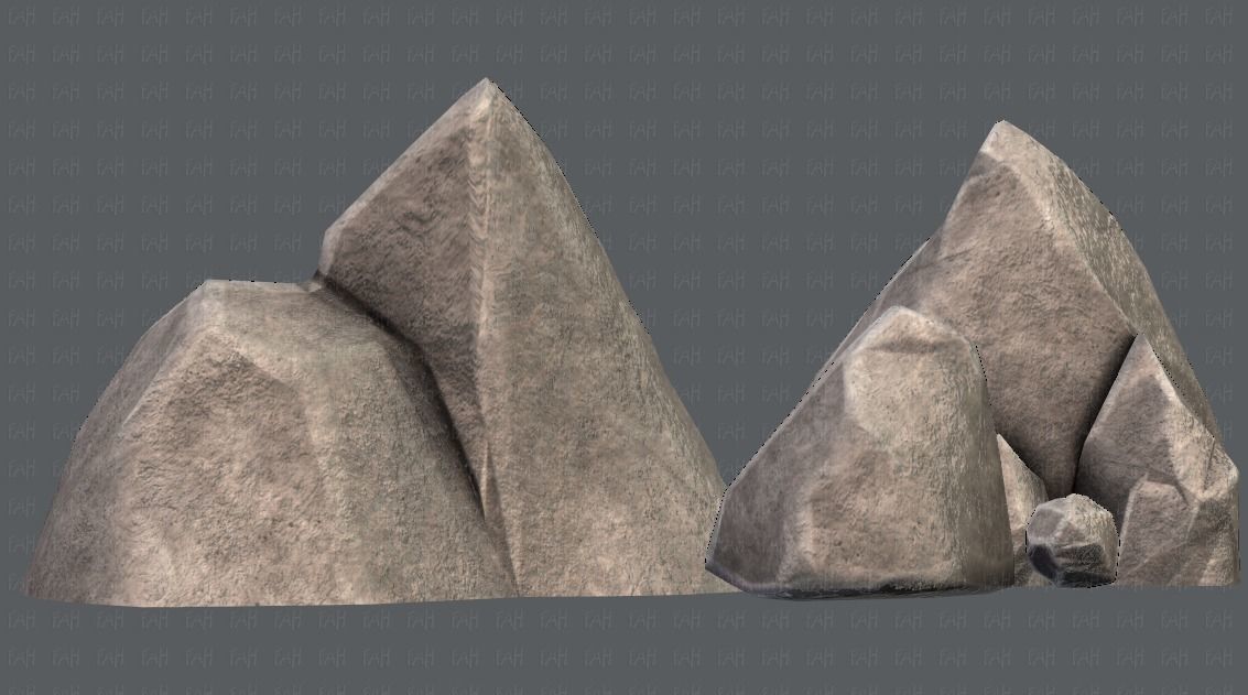 Rock V02 Low-poly 3D model_37