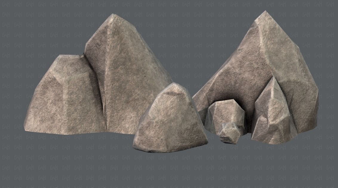 Rock V02 Low-poly 3D model_17