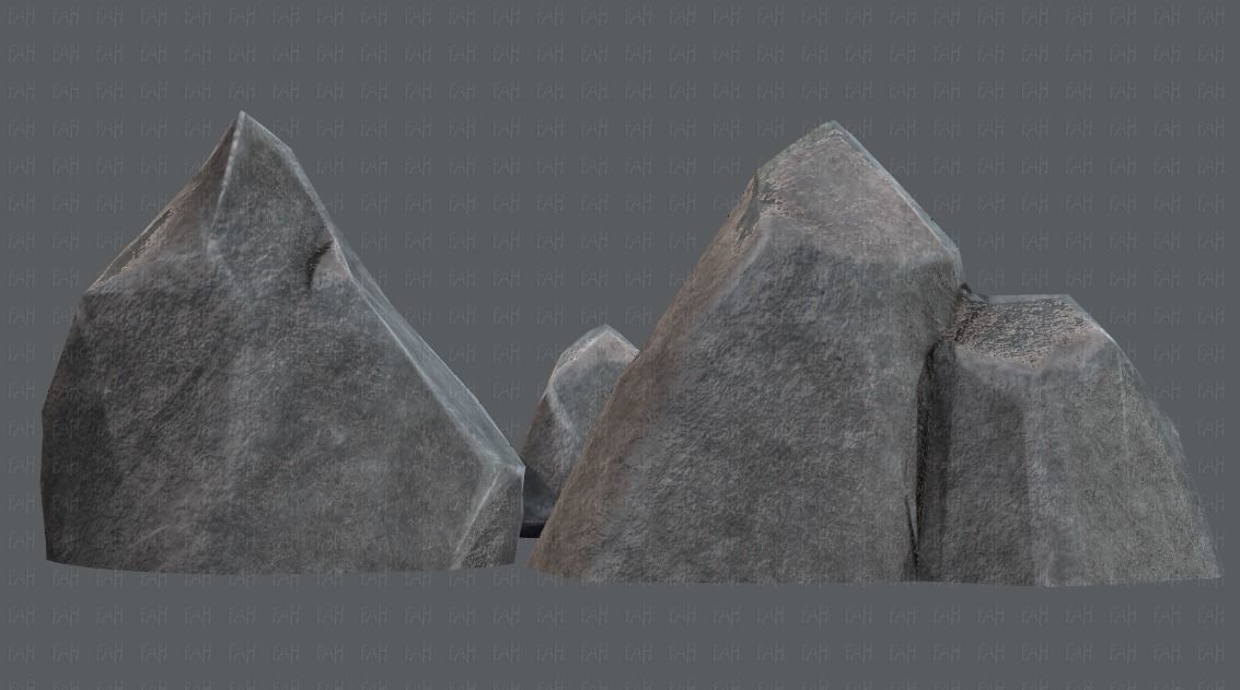 Rock V02 Low-poly 3D model_5