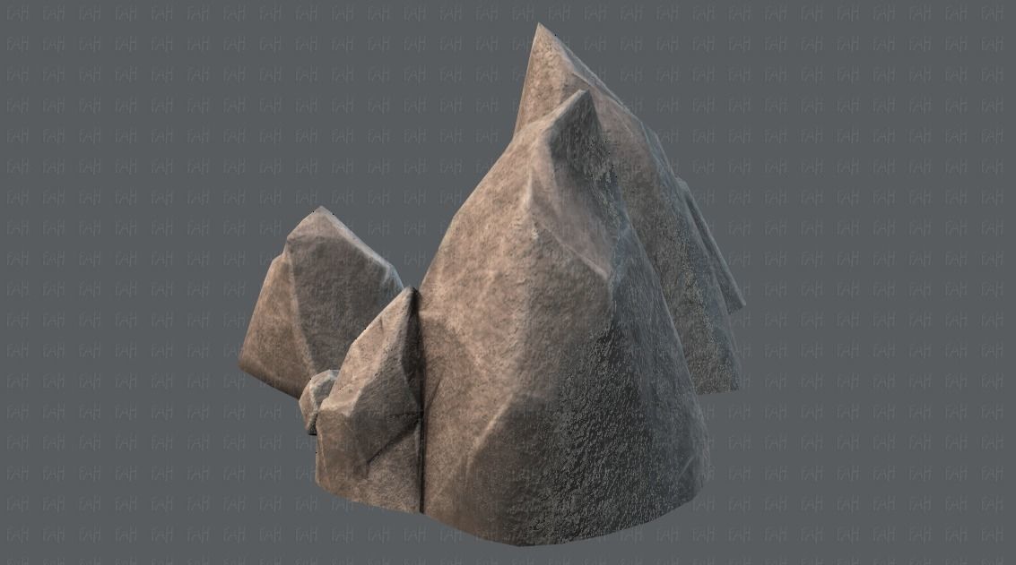 Rock V02 Low-poly 3D model_23
