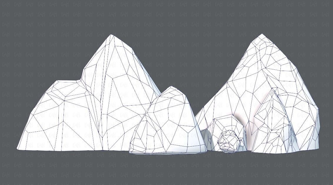 Rock V02 Low-poly 3D model_9