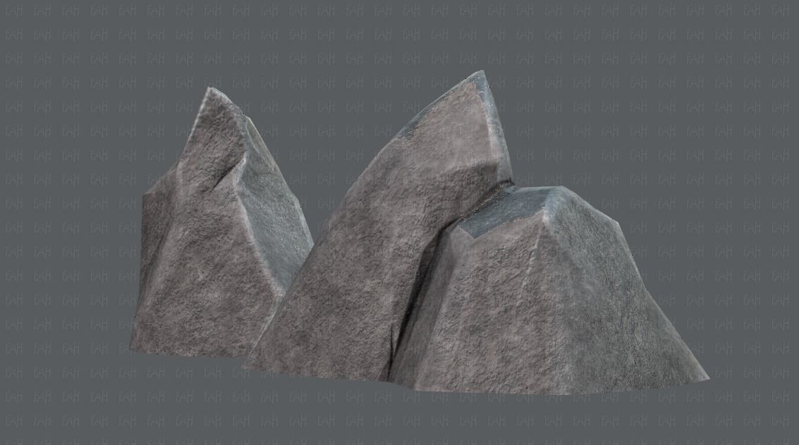 Rock V02 Low-poly 3D model_4