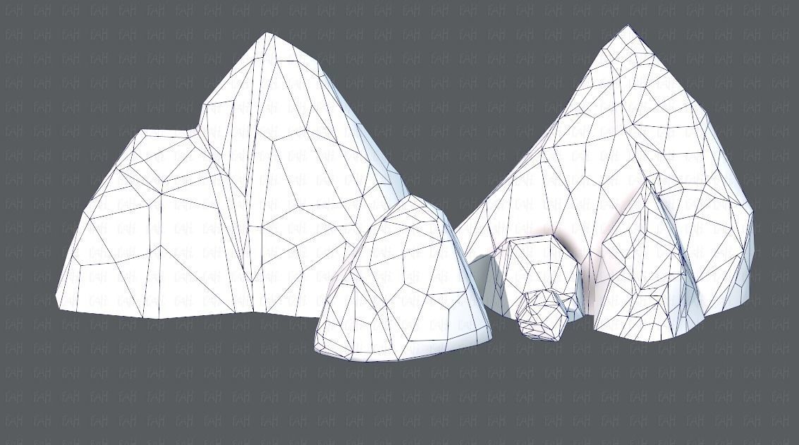 Rock V02 Low-poly 3D model_25