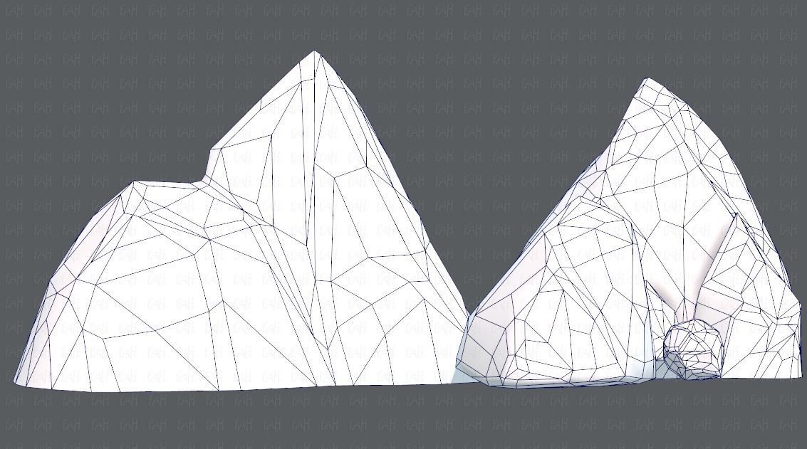 Rock V02 Low-poly 3D model_38