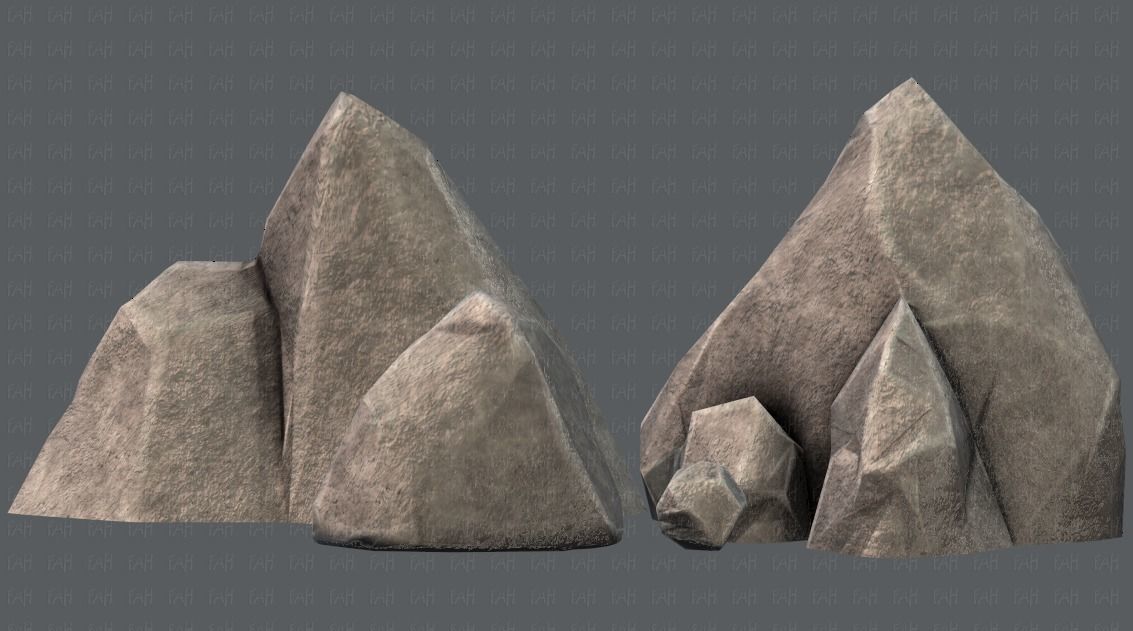 Rock V02 Low-poly 3D model_35