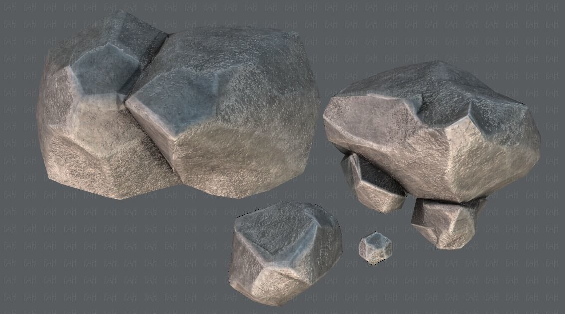 Rock V02 Low-poly 3D model_33