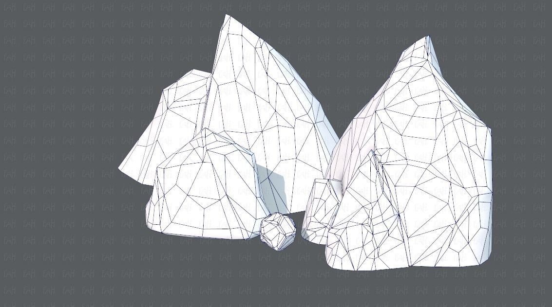 Rock V02 Low-poly 3D model_32