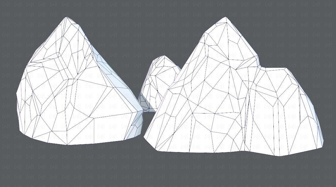 Rock V02 Low-poly 3D model_29