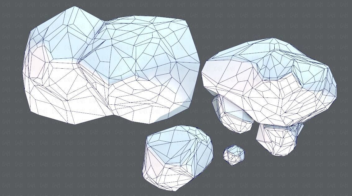 Rock V02 Low-poly 3D model_34