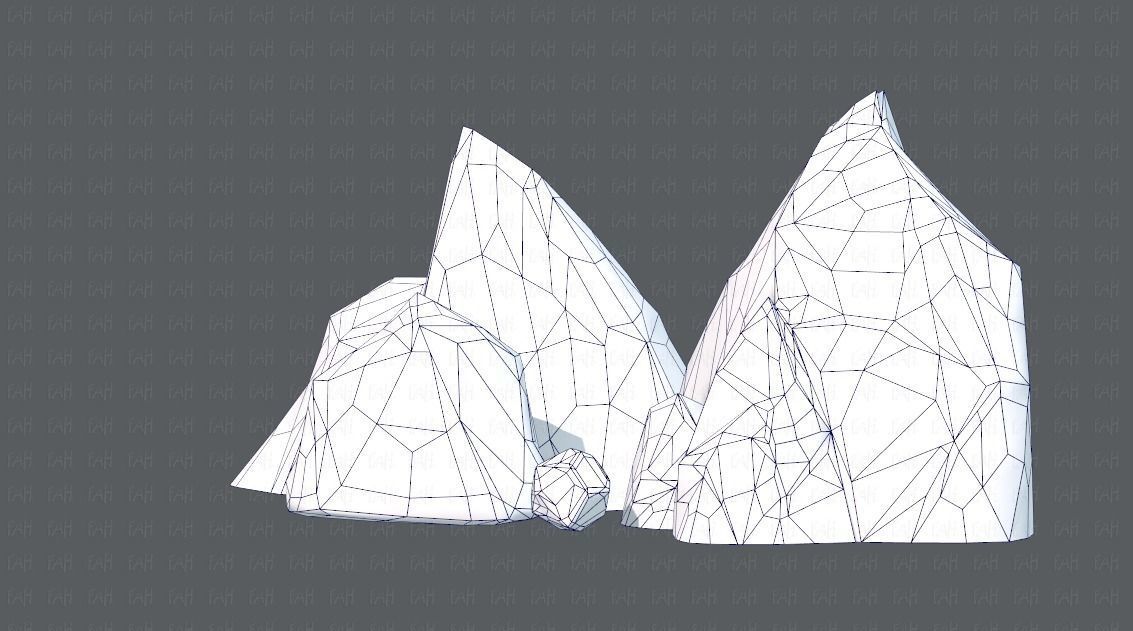 Rock V02 Low-poly 3D model_15