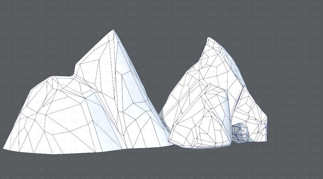 Rock V02 Low-poly 3D model_10