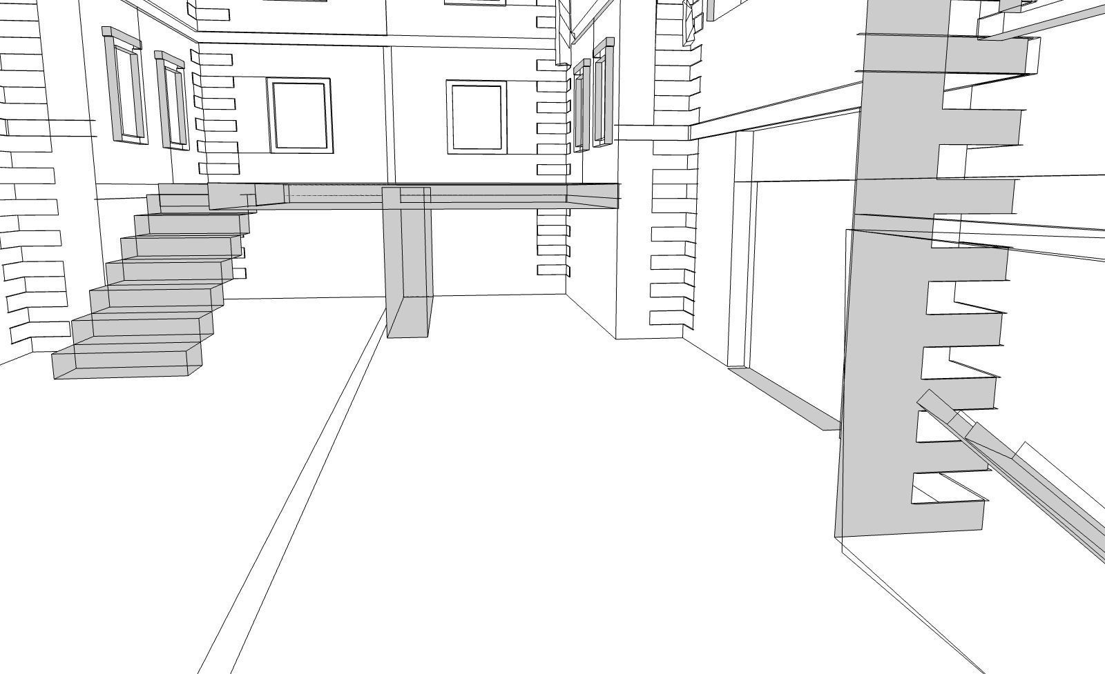 Ruin Building Low-poly 3D model_3