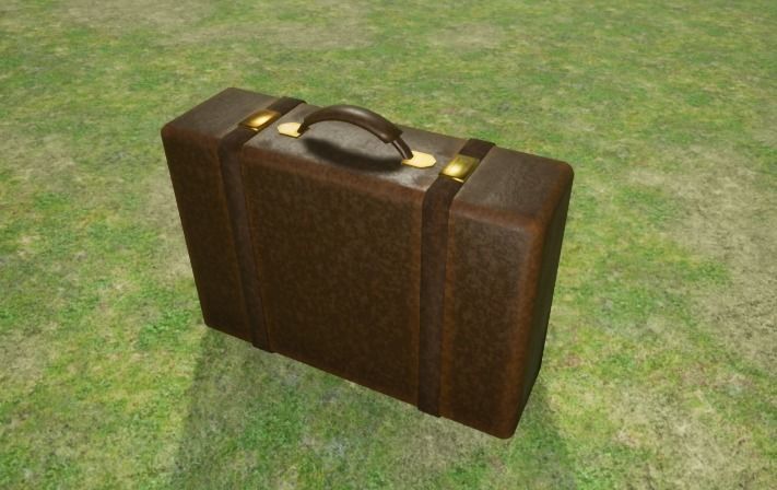 Leather briefcase Free low-poly 3D model_5