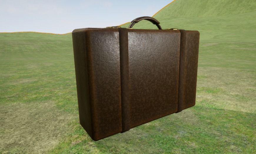 Leather briefcase Free low-poly 3D model_4