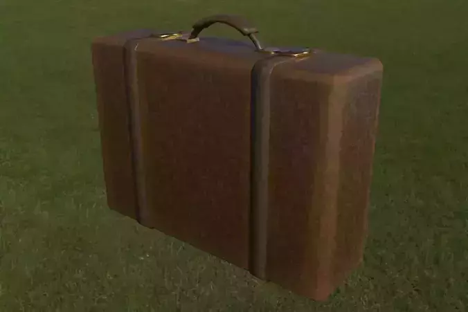 Leather briefcase Free low-poly 3D model