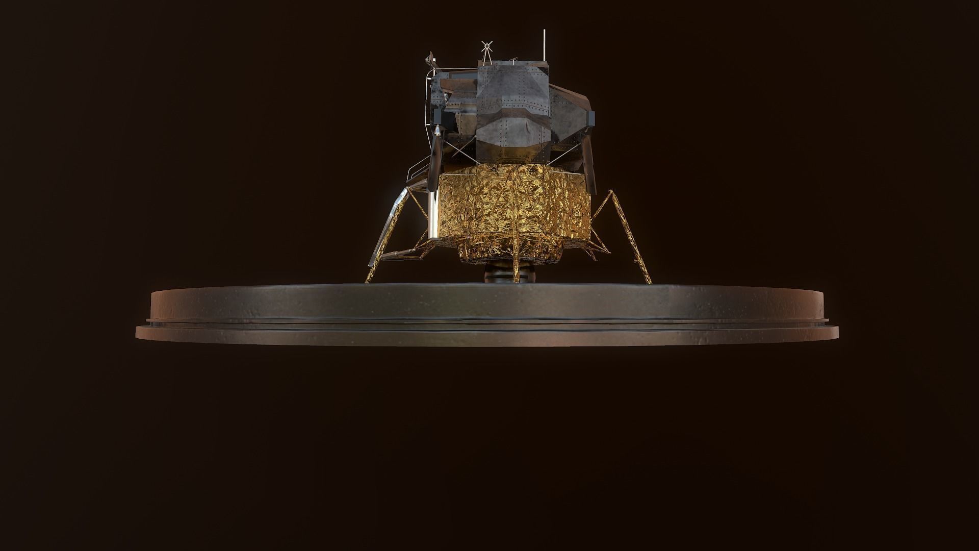 Lunar Module - LEM - Apollo program Low-poly 3D model_4