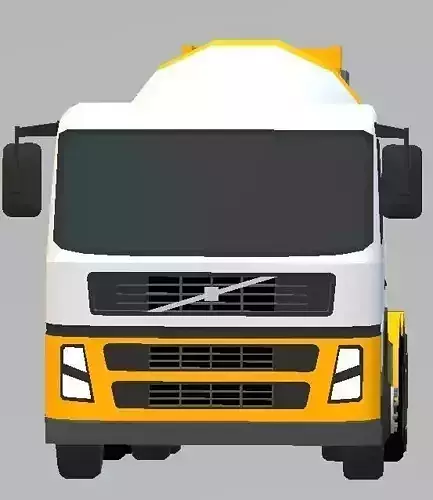 Concrete Mixer Low-poly 3D model