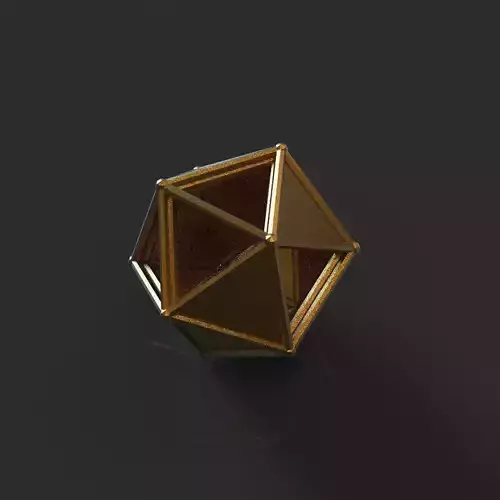 Tryng gold geometric shape