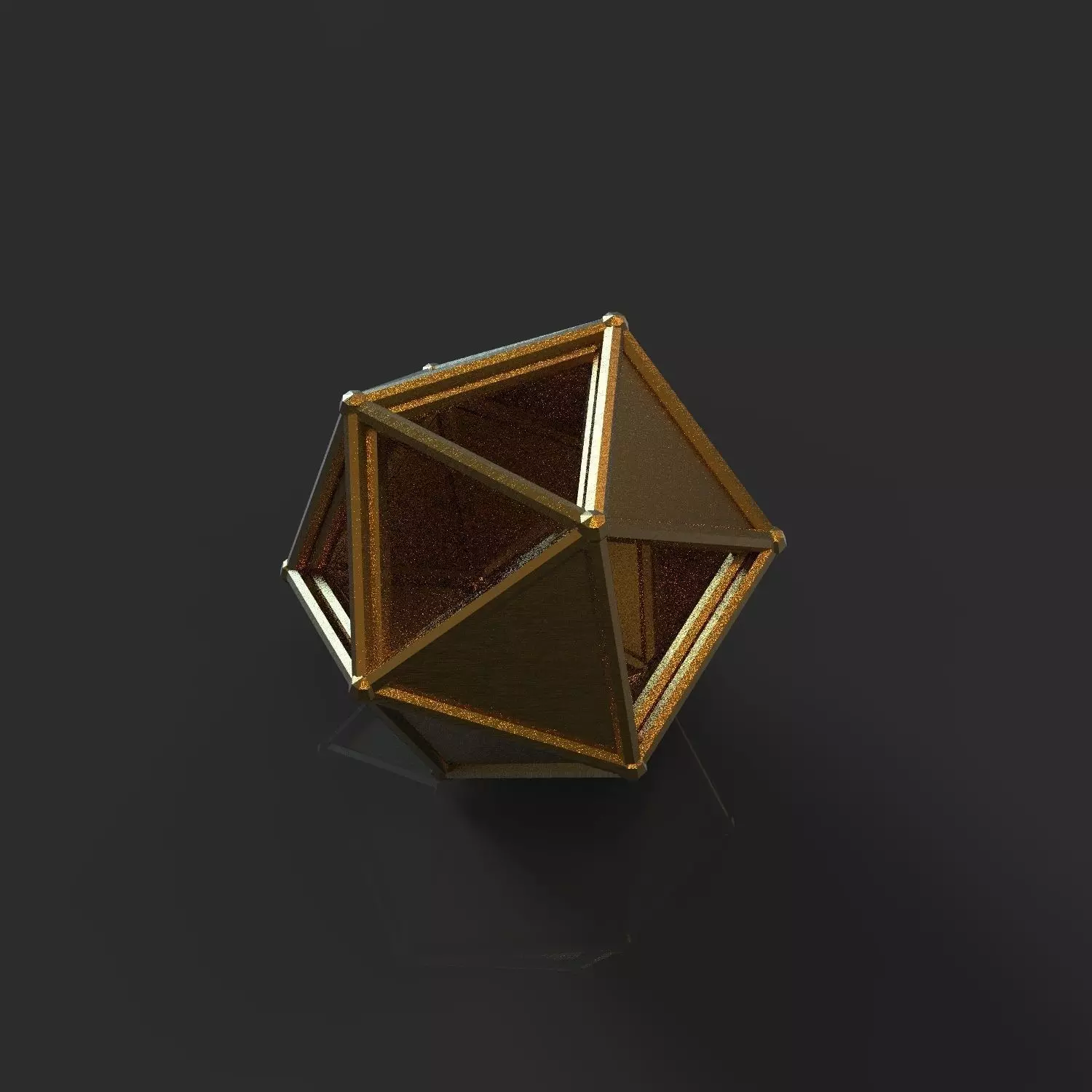 Tryng gold geometric shape Free 3D print model