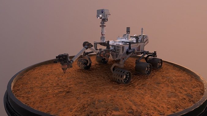 Curiosity - Mars Rover Low-poly 3D model