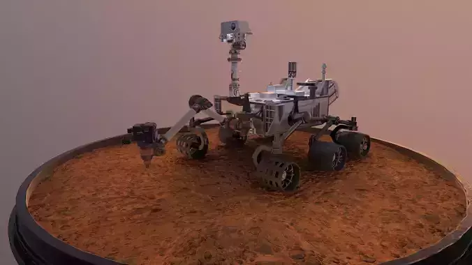Curiosity - Mars Rover Low-poly 3D model