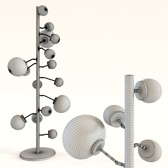 Floor Lamp Balloon Colore LED 3D model_7