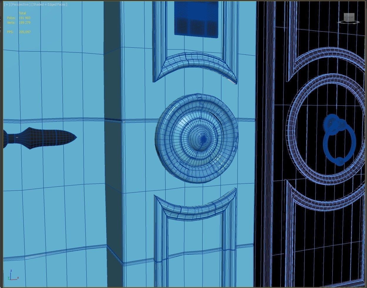  Entrance classic door 09  3D model_15