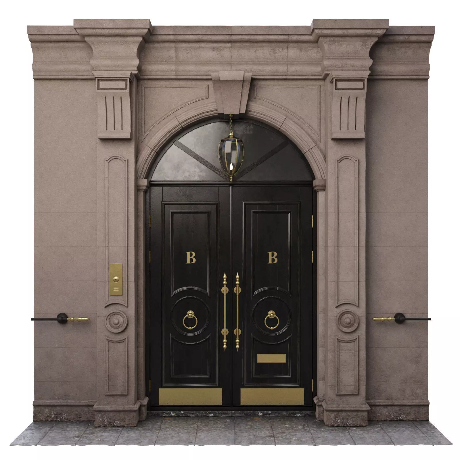  Entrance classic door 09  3D model_0