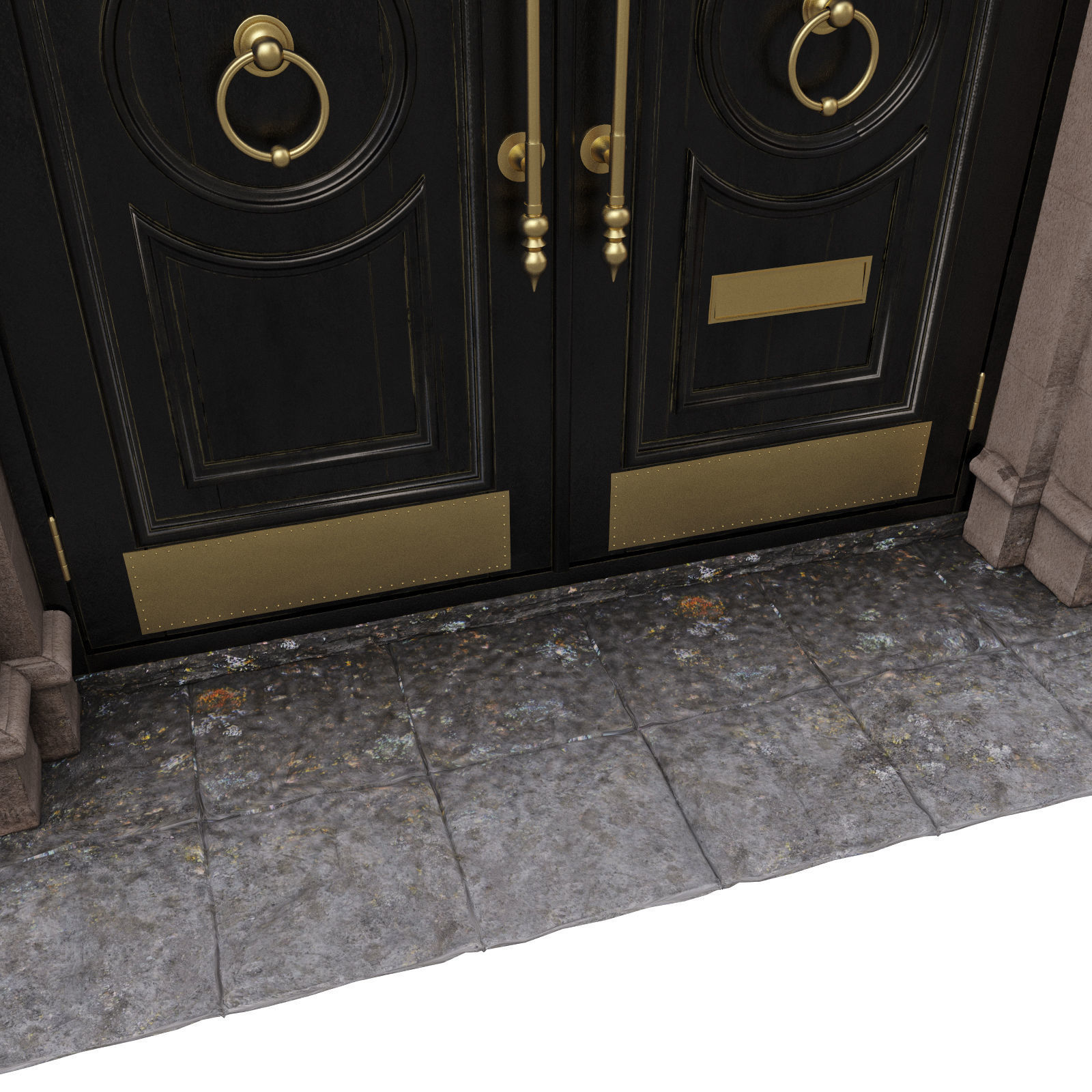  Entrance classic door 09  3D model_5