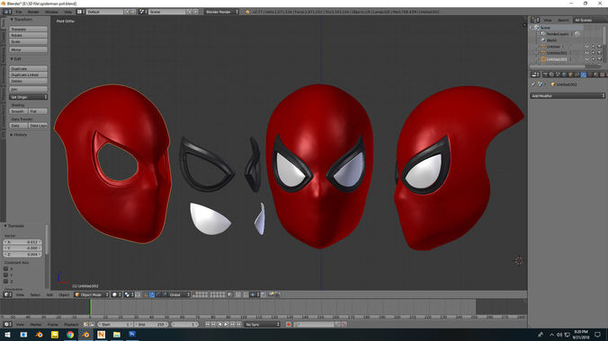 spiderman Normal Faceshell 3D print model