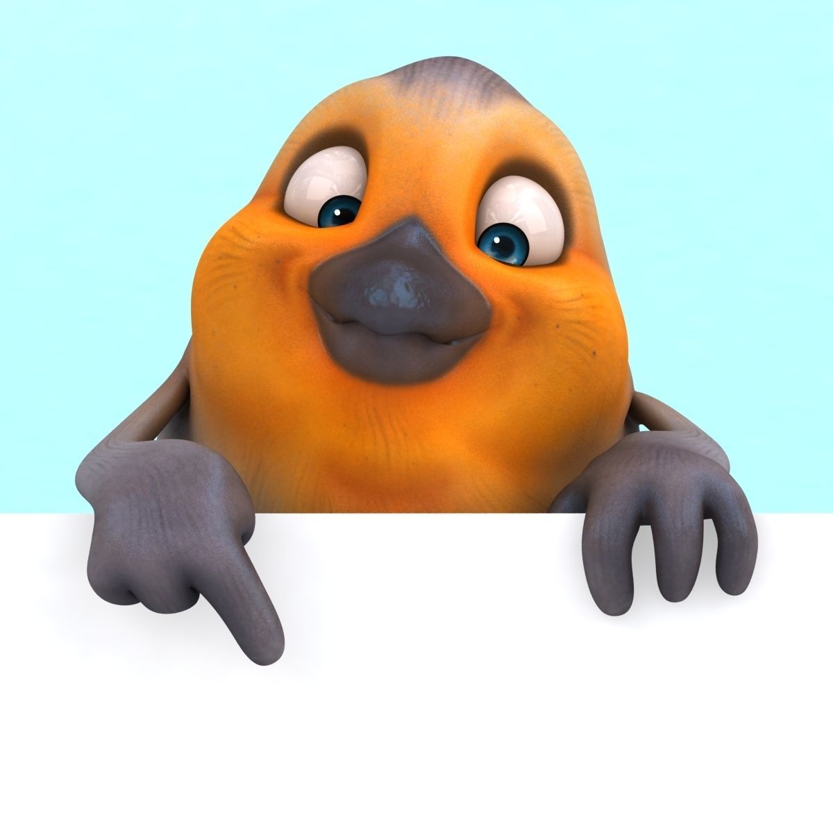 Fun Red Robin 3D model_2