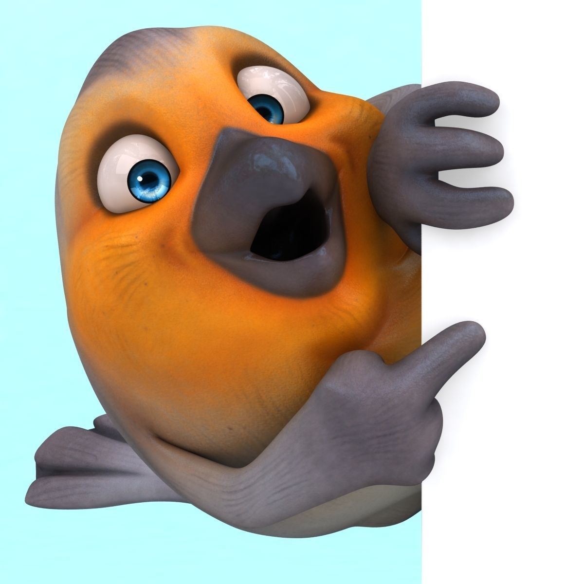 Fun Red Robin 3D model_7