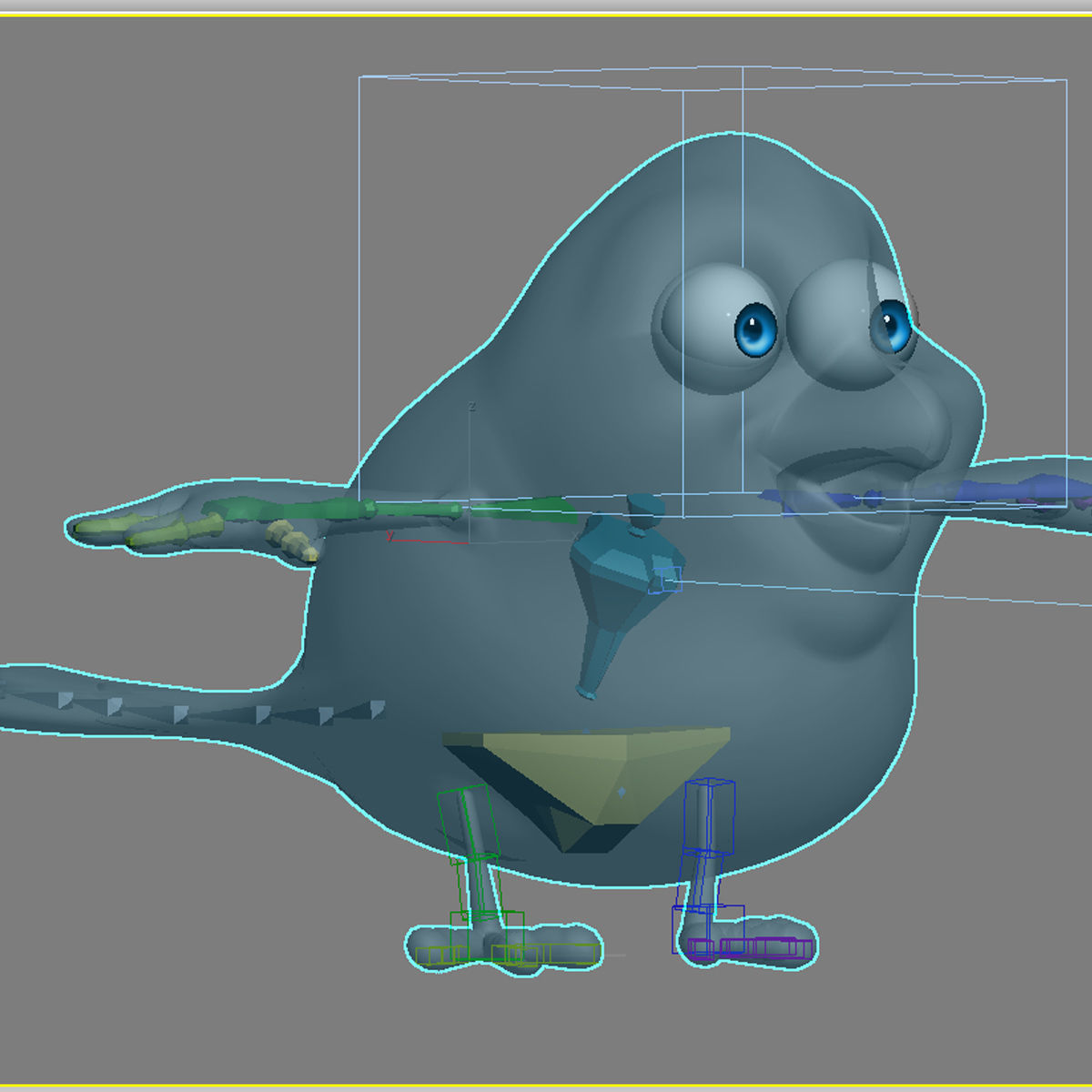 Fun Red Robin 3D model_8