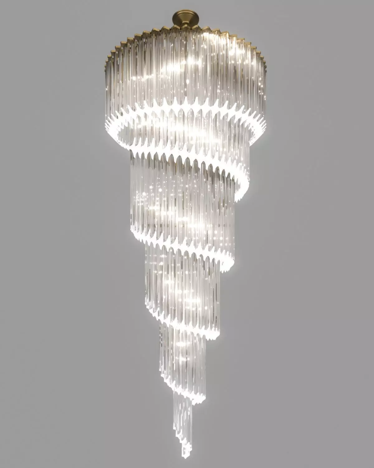 chandelier glass spiral 3D model_0