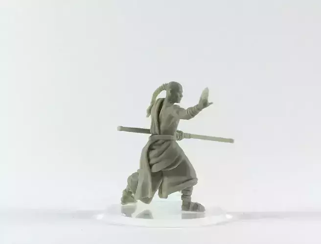 Monk 3D print model - shaolin monk 35mm scale 3D print model
