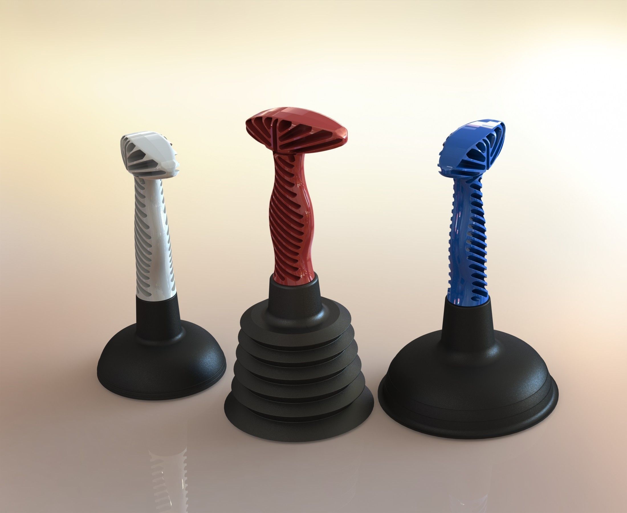 Drain plunger rubber 02 Free 3D model_2